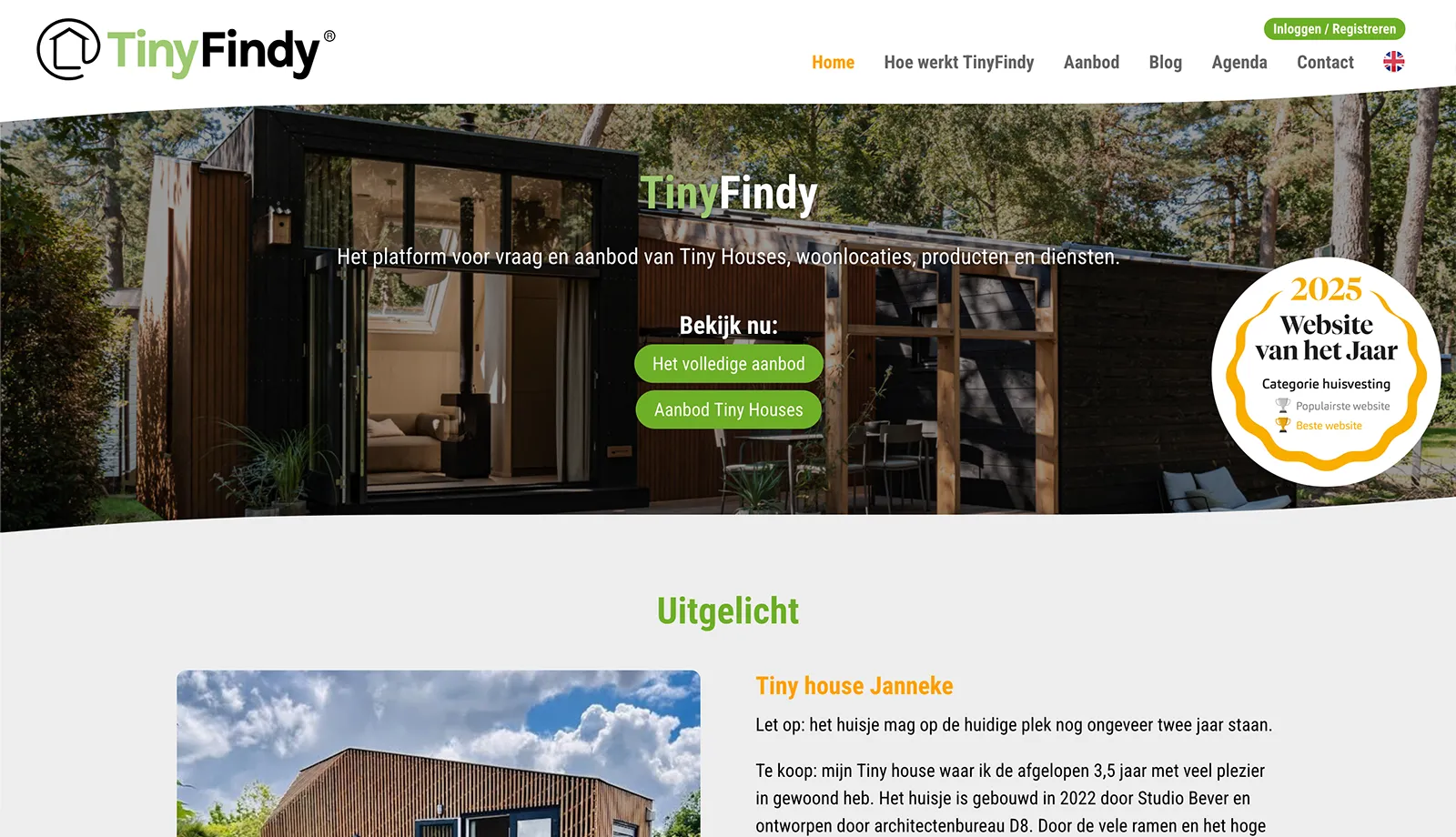 Screenshot van TinyFindy