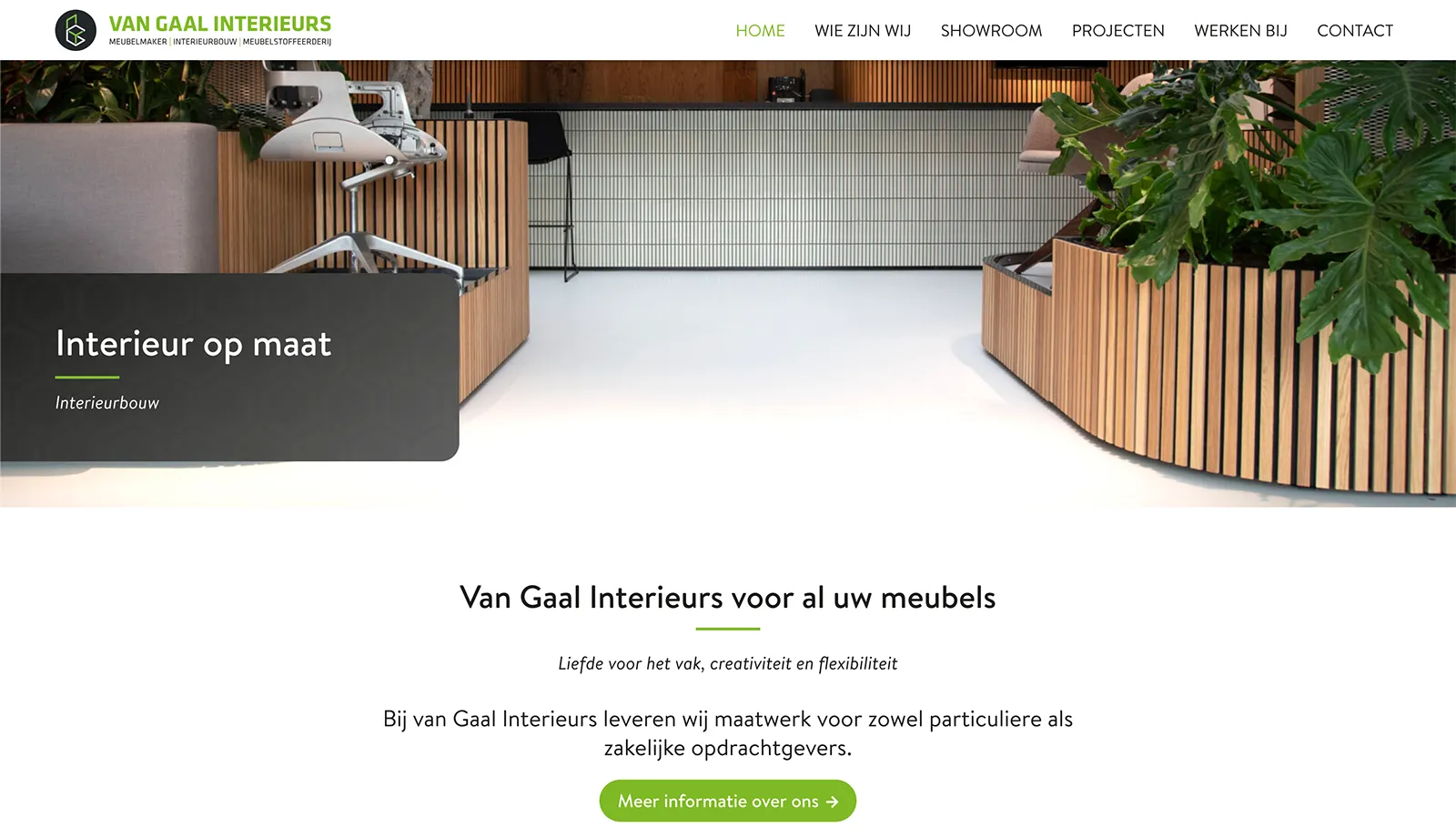 Screenshot van Van Gaal Interieurs